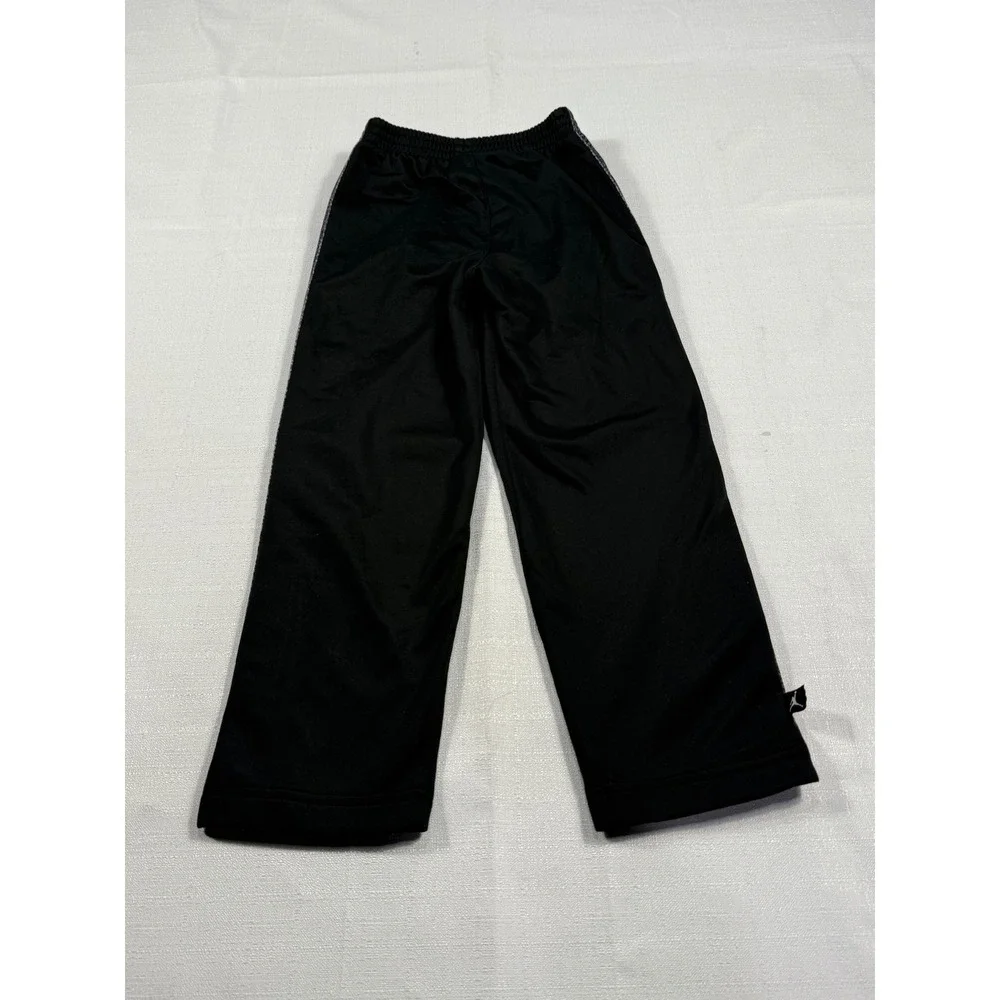 Jordan Boys Black‎ Track Pants Size 6 Medium Yellow Logo Athleisure Joggers Camo